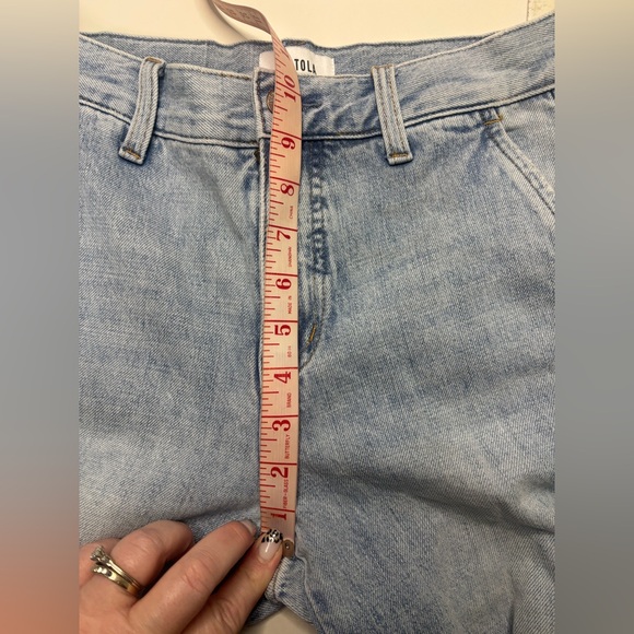 PISTOLA Bobbie Mid Rise Loose Straight Utility Cargo Jeans Light Blue Size 25 - Picture 5 of 11